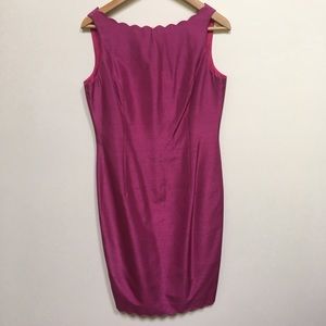 LAUNDRY Silk Magenta Sheath Dress